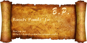 Basch Paméla névjegykártya